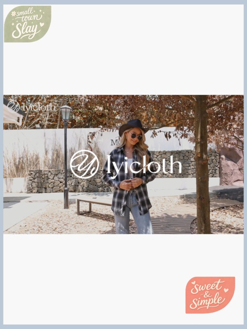 Oversized Button Down Flannel Shacket Long Sleeve Plaid Blouse - Picture 7 of 7